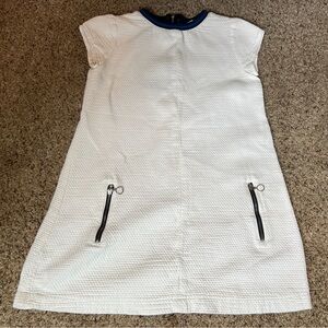 Zara Kids Casual Dress in White with Black Accents